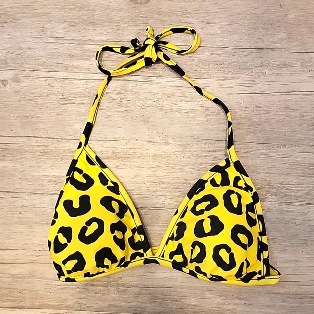 Reversible Leopard and Zebra Bikini Top